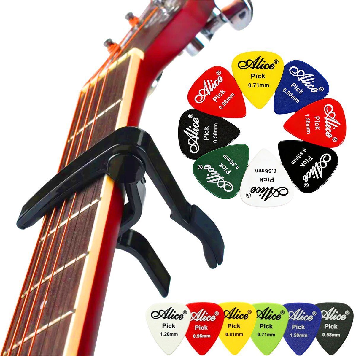 Guitar Capo Clip - Capotraste de Guitarra de Liga Preta