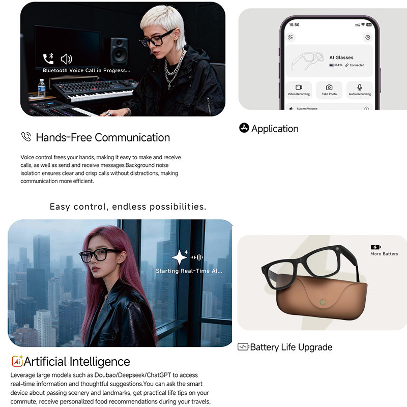 Óculos Inteligentes AI 2026 co - Audio Hd Music avaliação e preço