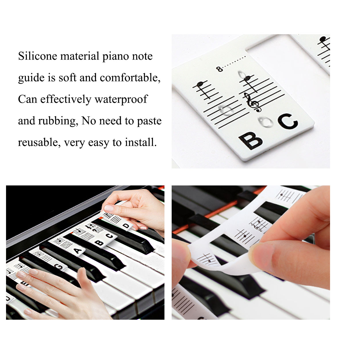 Adesivos de Teclado de Piano M - Keyboard Piano 61 Key avaliação e preço