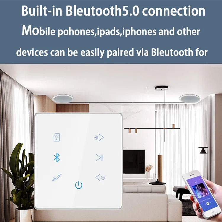 Amplificador de parede bluetoo - Audio Music For Background avaliação e preço