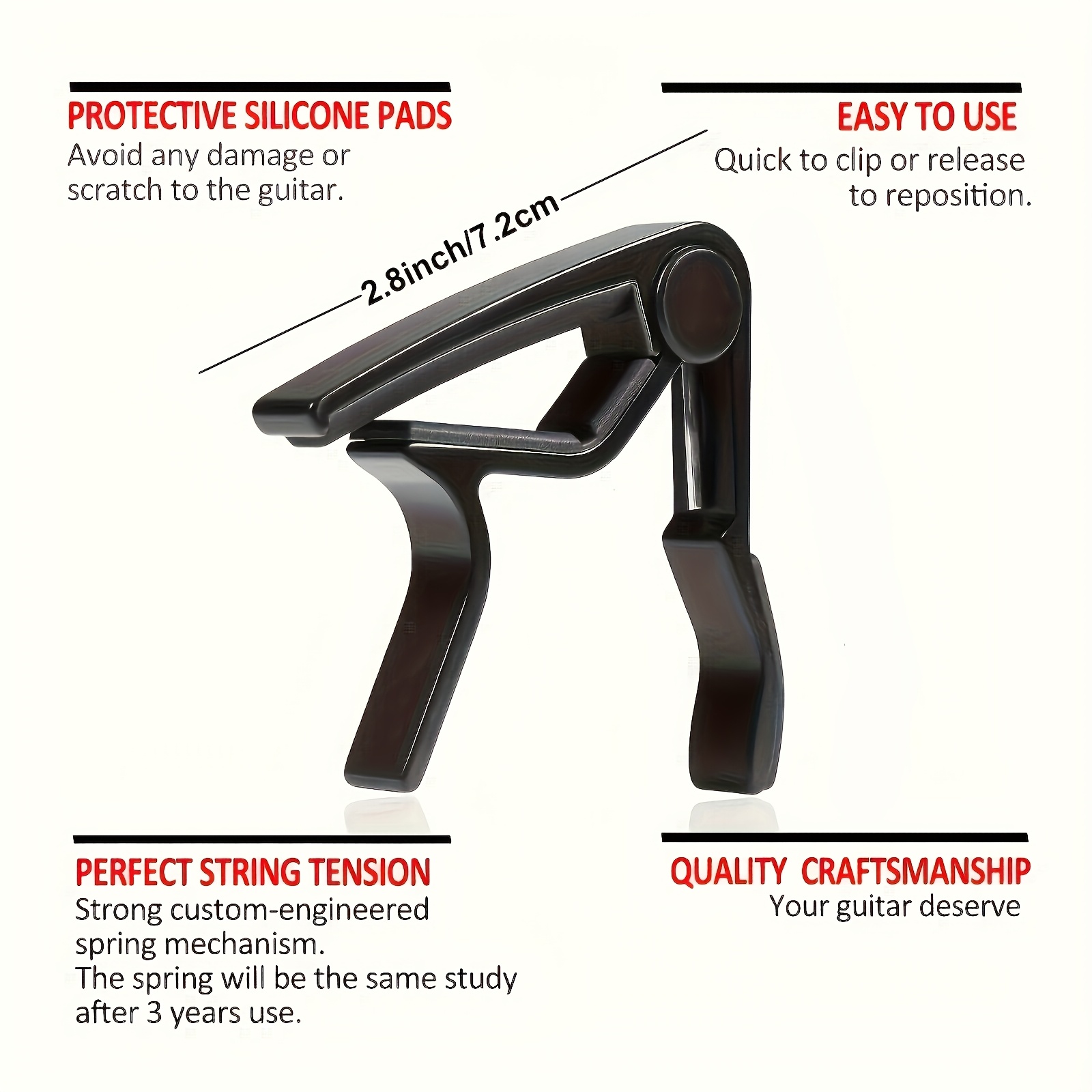 Capotraste de Guitarra de Liga - Guitar Capo Clip avaliação e preço