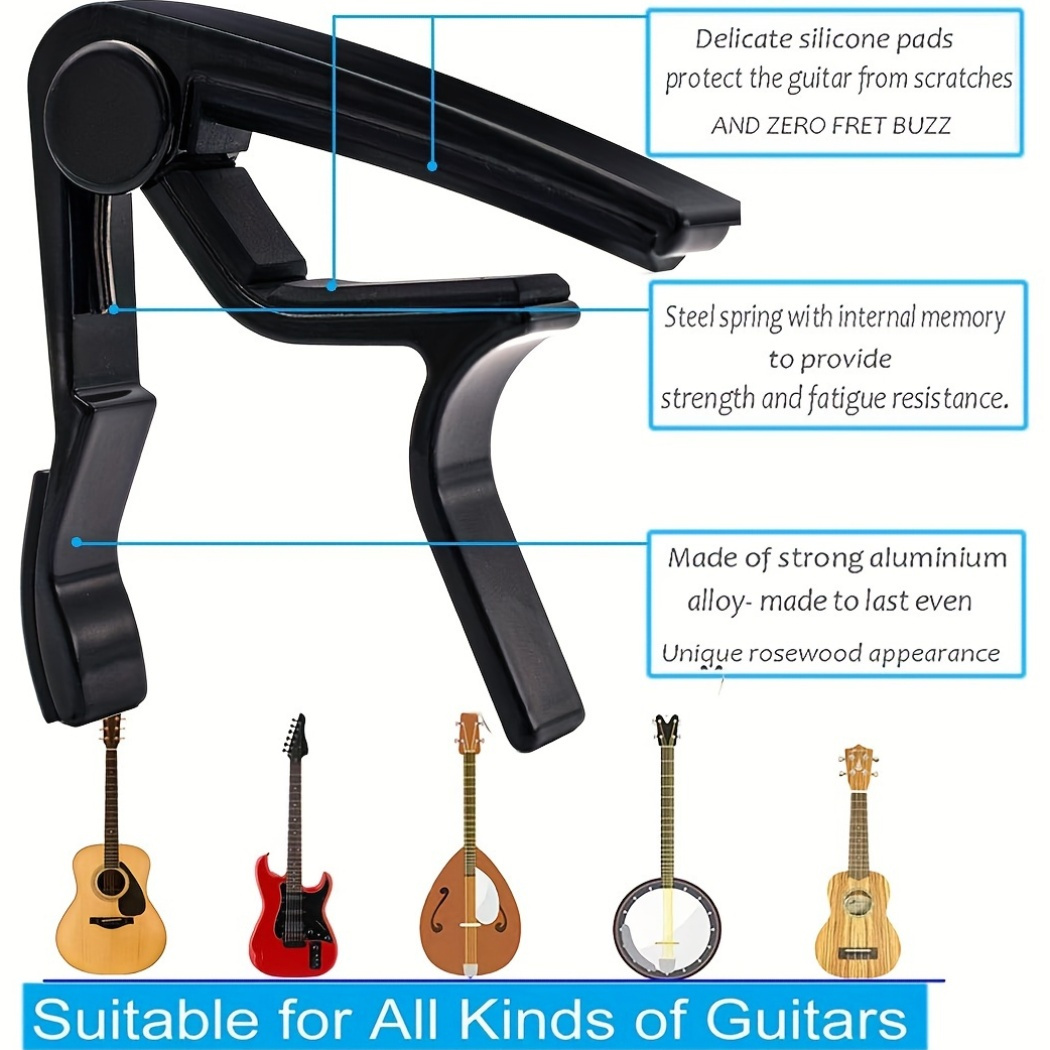 Capotraste de Guitarra de Liga - Guitar Capo Clip avaliação e preço