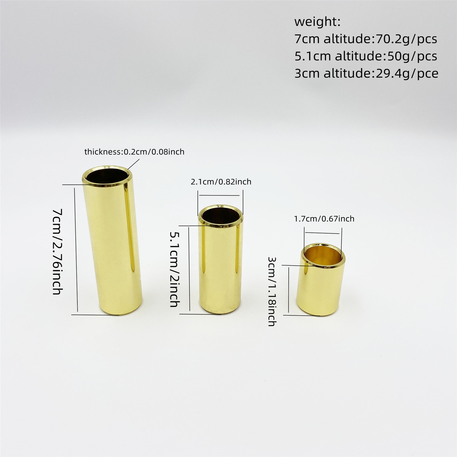 Kit com 12 Slides de Guitarra  - Guitar Slide Tube avaliação e preço